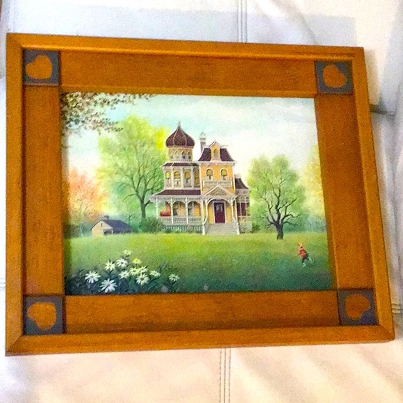 Vintage Framed Lithograph by Prolific Artist K Chin - Picture 1 of 8
